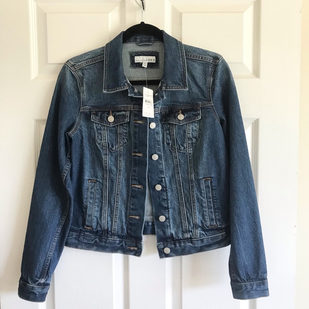 Loft Denim Trucker Jacket NWT - Picture 14 of 15